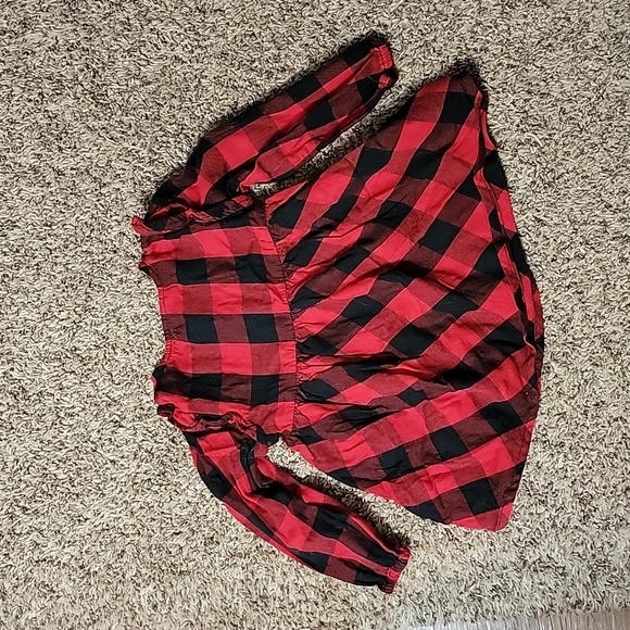 Girls Plaid Tunic Top - Picture 3 of 3